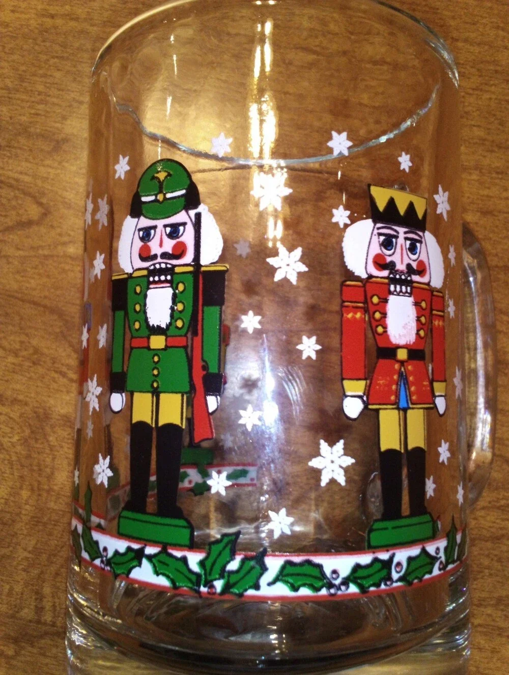Nutcracker Holiday Clear Heavy Glass 4